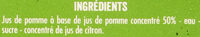 Nectar de pomme à base de jus concentré Teneur en fruits : 50 % minimum Casino