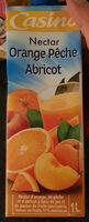 Nectar d'orange, de pêche et d'abricot