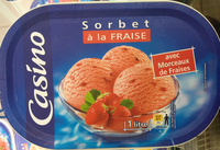 Sorbet fraise morceaux de fraise