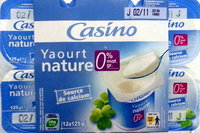 Yaourt nature 0% mat. gr