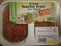 Steak haché frais pur bœuf (15 % MG)
