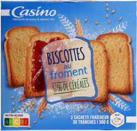 Biscottes au froment 36 Tranches