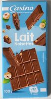 Chocolat superieur au lait et aux noisettes