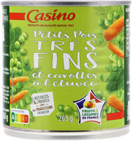 Petits pois très fins et jeunes carottes à l'étuvée