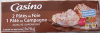 2 Pâtés de foie - 1 Pâté de campagne