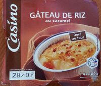 Gâteau de riz sur lit de caramel Doré au four