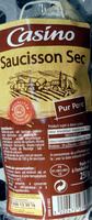 Saucisson sec pur porc qualité supérieure