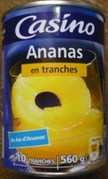 Ananas en tranches au jus d'ananas