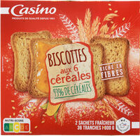Biscottes 6 céréales 36 tranches