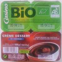 Crème dessert au chocolat Bio