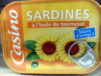 Sardines à l'huile de tournesol