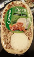 Pizza à pâte fine lardons chêvre