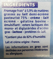 Plaisir gourmand nature Mousse laitière sur lit de fromage frais
