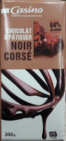 Noir dessert corsé 64% de cacao