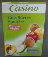 Sans sucres ajoutés* Pomme Pêche