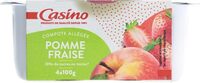 Compote allégée Pomme Fraise 30% de sucres en moins