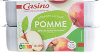 Compote Allégée Pommes 30% de sucres en moins