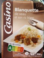 Blanquette de veau et son riz blanc