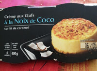 Crème à la Noix de Coco sur lit de caramel