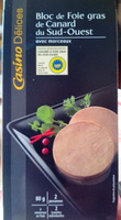 Bloc de Foie gras de Canard du Sud-Ouest avec morceaux IGP