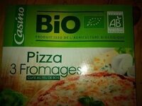 Pizza 3 fromages cuite au feu de bois Bio