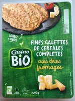 Fines galettes de céréales complétes aux deux fromages CASINO BIO