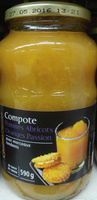 Compote Pommes Abricots Oranges Passion avec morceaux fondants