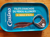 Filets D'anchois Du Perou Allongés À L'huile D'olive
