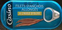 Filets D'anchois Du Perou Allongés À L'huile D'olive