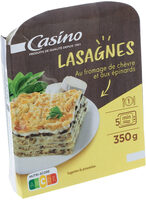 Lasagnes au fromage de chèvre et aux épinards