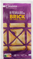 8 feuilles de brick pour aumonières, samossas, cigares.