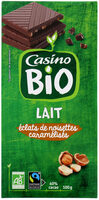 Chocolat lait noisette bio