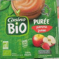 Purée de pommes et de fraises sans sucres ajoutés