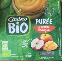 Purée de pommes et de mangues sans sucres ajoutés
