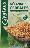 Mélange de céréales blé soja orge avoine.