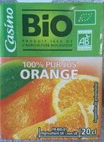 100% pur jus d'orange Bio
