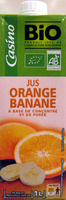 Jus Orange Banane à base de concentré et de purée