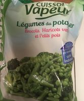 Légumes du potager Brocolis, Haricots verts et Petits pois - Cuisson vapeur