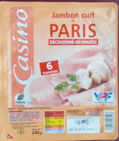 Jambon cuit de Paris Découenné - Dégraissé