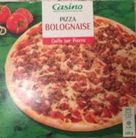 Pizza bolognaise cuite sur pierre