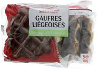 Gaufres liégeoises nappage goût chocolat et aux perles de sucre
