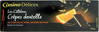 Crêpes dentelle au chocolat noir, arôme naturel d'orange