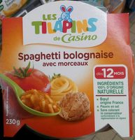 Spaghetti bolognaise avec morceaux