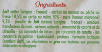 Yaourts aux fruits - Framboise, ananas, abricot, cerise, fraise, pêche