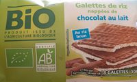 Galettes de riz nappées de chocolat au lait
