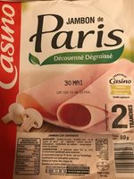 Jambon de Paris supérieure Découenné Dégraissé 2 tranches