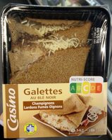 Galettes au blé noir champignons lardons fumés oignons