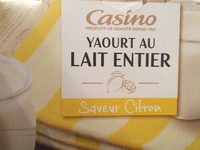 Yaourt au lait entier saveur citron