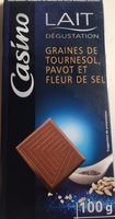 Chocolat lait graines de tournesol pavot et fleur de sel