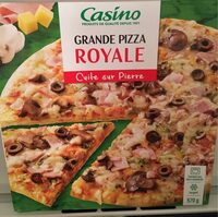 Grande pizza royale cuite sur pierre